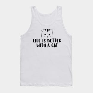 Lie if Better with a Cat - Black Tank Top